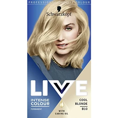 Image de Schwarzkopf Coloration permanente pour cheveux blonds avec des huiles de soin et la kératine, éclaircit les jusqu&#039;à 2 niveaux Blond froid B10