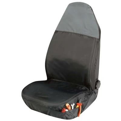 Image de WALSER 18508 Couverture de siège noir/gris Polyester RENAULT: CLIO 3, MEGANE 2, PEUGEOT: 206 3/5 portes, 2008 Break, 307 portes