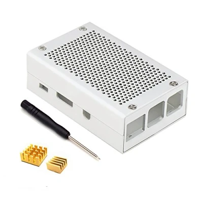 Image de ZkeeShop Boitier en Aluminium avec dissipateur Thermique Compatible pour Raspberry Pi 3 Modèle B RPi 2 (ne Pas Inclure Board) (Silver)