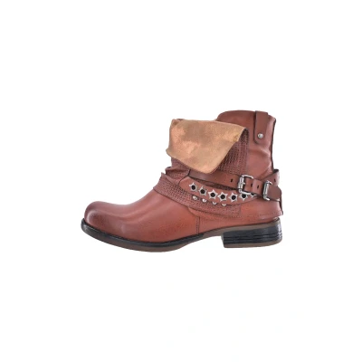 Image de Elara Bottes Femmes Bottines de Motard Rivets Chunkyrayan 344 Camel 42
