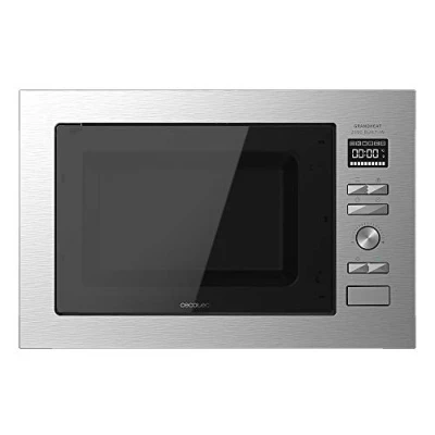 Image de Cecotec Micro ondes encastrable numérique et tactile GrandHeat 2500 Built in Touch SteelBlack, 900 W de puissance. 25 L, gril 1000 W, 8 fonctions préréglées, Minuterie (Acier/Noir)