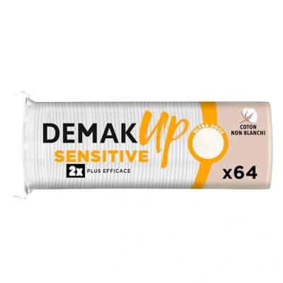 Image de Demak&#039;Up Sensitive Disques Cotons à Démaquiller Visage et Yeux 100% Fibres de Coton Naturelles 64