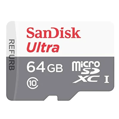 Image de SanDisk Ultra 64 Go Android microSDXC Carte mémoire jusqu&#039;à 80 Mo/s Classe 10 (reconditionné)