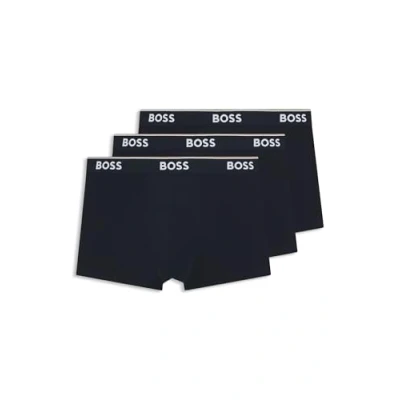 Image de BOSS Trunk 3P Power Caleçon Boxeur, Open Blue480, XS Homme