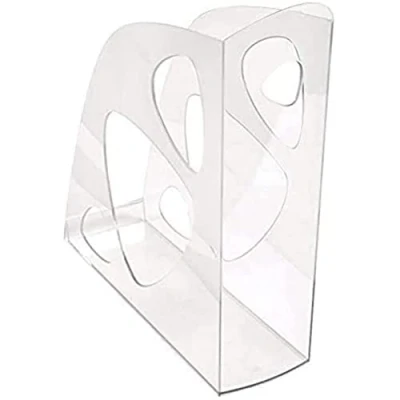Image de Exacompta Réf. 18123D Lot de 10 porte revues ECOMAG Dimensions 24,8 x 7,7 25,7 cm Classeurs à pour documents au format A4 et maxi Couleur Cristal