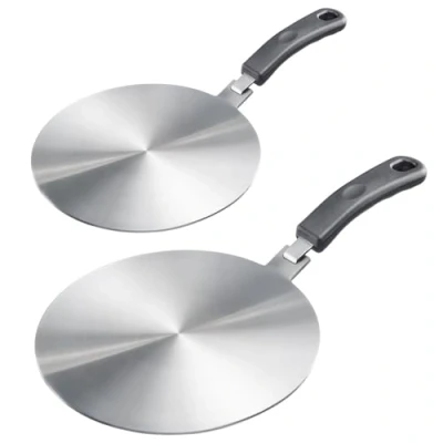 Image de Westmark Set de plaques d&#039;adaptation Pour induction l&#039;utilisation d&#039;ustensiles cuisine traditionnels adaptés à l&#039;induction, plaque avec poignée Acier inoxydable, 14 cm plus 24