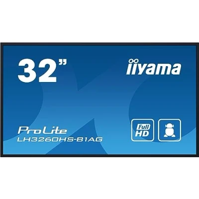 Image de iiyama LFD 31,5 Dalle VA 24/7 1920x1080 16:9 3xHDMI 2xUSB 1xRJ45 (LAN) 500cd/m² Paysage/Port 8ms MediaPlayer VESA 150x200 Support Mural Inclus / LH3260HS B1AG