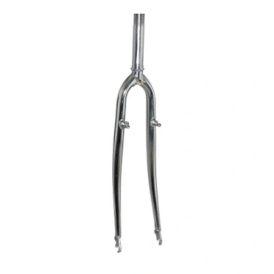 Image de P2R (Cycle) Fourche VTC 700x35 Rigide cintree Acier Chrome avec tasseaux Pivot filete (255 160mm) 1&quot; 22,2 Interieur Cone 26.4mm