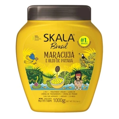Image de SKALA Après Conditionneur Brasil Maracuja e Óleo de Pataua Contient Beurre Karité et Panthénol Sans Sulfates, Parabènes, Silicones, Pétrolatum Huile Minérale, Multicolore, 1000 ml