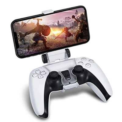 Image de TNP PS5 Controller Phone Mount Universal for Playstation DualSense Adjustable Viewing Angle Mobile Gaming Clip PS Remote Play