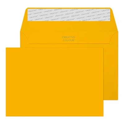 Image de Blake Creative Colour C6 114 x 162 mm 120 g/m² Enveloppes Bande Adhésive (104) Jaune d&#039;œuf Boîte de 500