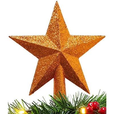 Image de Christmas Concepts® 20cm Glitter Tree Top Décoration Étoile Topper de Sapin Noël (Cuivre)