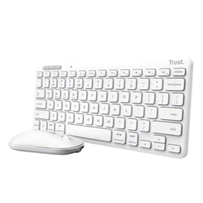 Image de Trust Lyra clavier Souris incluse Universel RF sans fil + Bluetooth QWERTY Italien Blanc Neuf