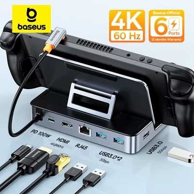 Image de Bas192. Station d&#039;accueil USB C pour Nintendo Switch Steam Deck, Type vers HDMI, Compatible 4K @