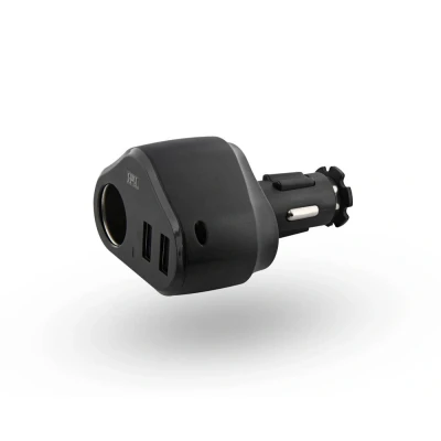Image de TnB ACGP3IN1V2 8101 Chargeur voiture de téléphone mobile 12, 24V 2 USB, 1x cigarette lighter noir