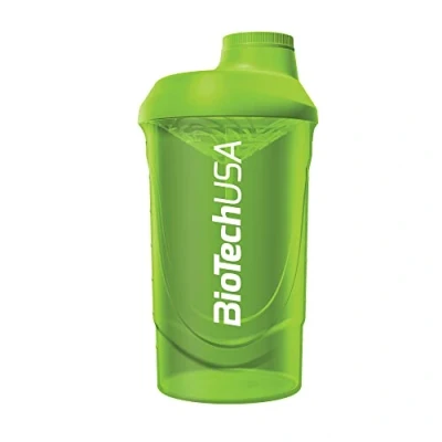 Image de BioTechUSA Wave shaker Bouteille 100% étanche Mélange amélioré Durable et sûr Sans BPA, 600 ml, En Couleur Vert