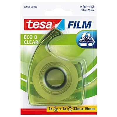 Image de tesa Eco &amp; Clear Ruban adhésif transparent 33m x 19mm + Dévidoir