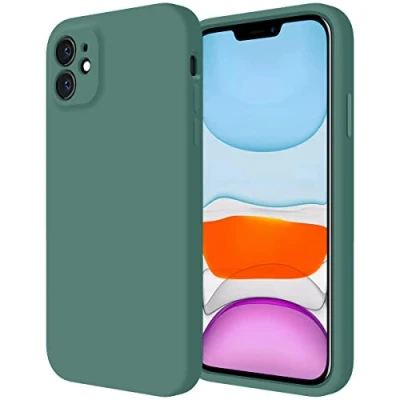 Image de Cordking Designed for iPhone 11 Case, Silicone [Straight Edges] &amp; [Camera Protecion] Upgraded Phone Case with Soft Anti Scratch Microfiber Lining, 6.1 inch, Midnight Green