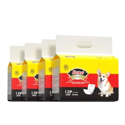 Image de DONO Couches jetables pour Chien Chien, y Compris indicateur d&#039;humidité des Super absorbantes (S 48 Count (12&quot; 19&quot;))