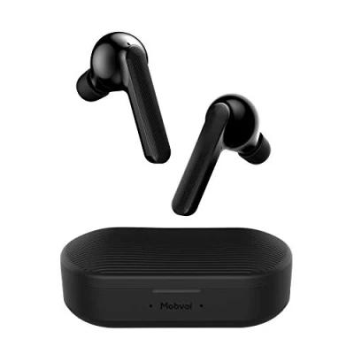 Image de Mobvoi Earbuds Gesture, Écouteurs Intra Auriculaires sans Fil Gesture Connexion indépendante avec Bluetooth 5.0 Dual Mic Noise Cancelling 50H Playtime boîtier de Charge