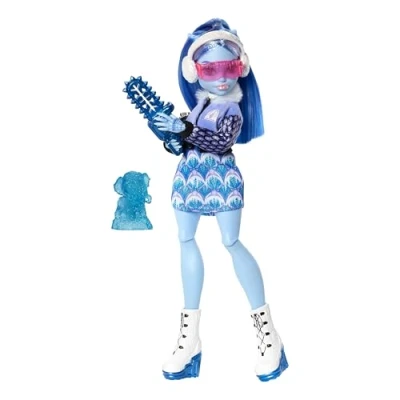 Image de Monster High Poupée Abbey Bominable du Journal des Horreurs, thème Club Beaux Arts, avec Veste Universitaire et Accessoire Dont Album de Photos Outils Peinture Sculpture, JDR58