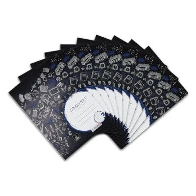Image de Landre 100050032 Lot de 10 cahiers 16 pages Format A4 Linéature 3 Avec marge papier fin (80 g/m²) et sans bois motifs couverture assortis