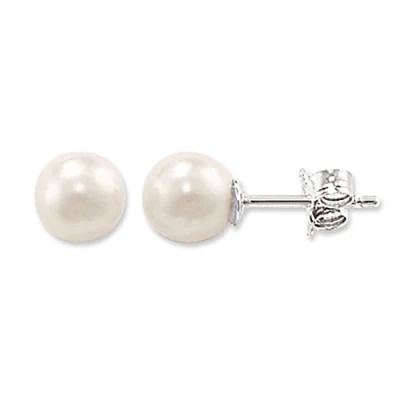 Image de Thomas SABO Perlenohrstecker Klein Boucles d&#039;oreilles, Femme, Taille: One Size, Silver coloured, white