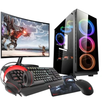 Image de PC Gaming VIST Ryzen 7 5700X RAM 32Go RTX 3060 SSD 1To M.2 LCD 24&quot; Windows 11 Pro
