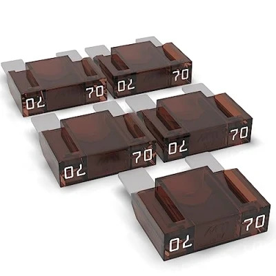 Image de AUPROTEC fusible à lame Maxi 20 80A, enfichable d&#039;automobile, choix : 70A ampères, brun, 5 pièces