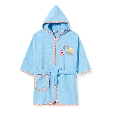 Image de Playshoes Bagger Peignoir pour enfants, Taille: 122/128, Bleu