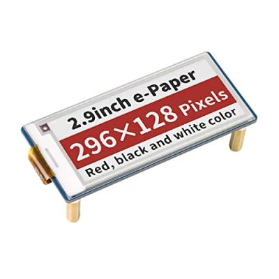 Image de Waveshare 2.9inch E Paper Ink Display Module (B) for Raspberry Pi Pico 296x128 Pixels Red/Black/White Support Full Refresh
