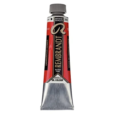Image de Talens Rembrandt Excelentes colores de pintura al óleo 40 ml 306 Rojo cadmio oscuro