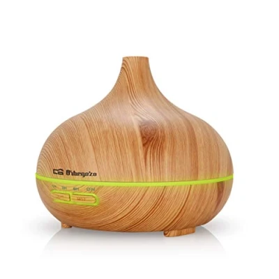 Image de Orbegozo HUA 3500 Humidificateur Ultrasonique Aromathérapie Diffuseur d&#039;Huiles Essentielles 300ml Silencieux Éclairage en 7 Couleurs Changeables et Minuterie