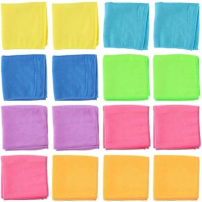 Image de Dirt Devil Chiffons en Microfibre 16 Pièces Chiffon pour Fenêtre Durable Plusieurs Couleurs