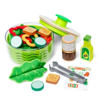 Image de Melissa &amp; Doug Ensemble de Jeu d’essoreuse à Salade, Aliments pour Les garçons et Filles partir 3 Ans