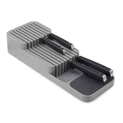 Image de Joseph DrawerStore Knife Organiser, peut contenir jusqu&#039;à 9 couteaux, organisation de la cuisine et rangement dans les tiroirs compact, gris