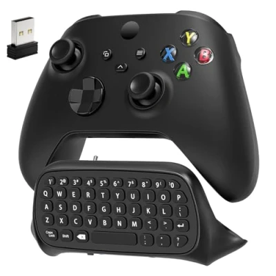Image de Clavier Contrôleur Compatible avec Xbox Series X/S/Xbox One/One S, Chat sans Fil Bluetooth Récepteur USB, Haut Parleur Intégré Et Prise Audio 3,5 Mm pour One/S
