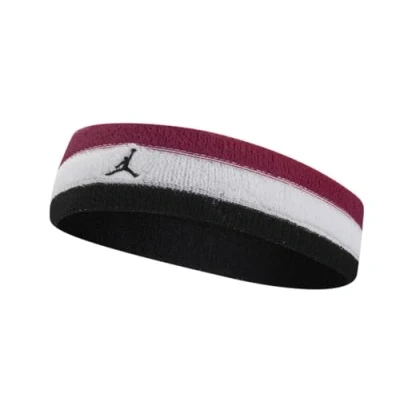 Image de Nike Jordan Jumpman J.100.4299.675.OS Bandeau en Tissu éponge Cardinal Rouge/Blanc/Noir Taille Unique