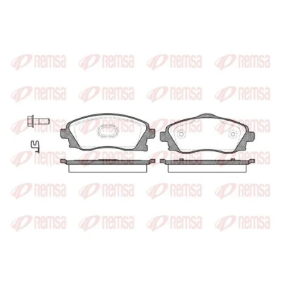 Image de REMSA 0774.02 Jeu de plaquettes frein OPEL: Meriva A, Corsa C 3/5 portes, Combo Van / Break, VAUXHALL: Mk2, Tigra Mk2 TwinTop