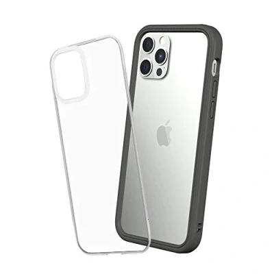 Image de RhinoShield Coque Compatible avec [iPhone 12/12 Pro] Mod NX Protection Fine Personnalisable Technologie d&#039;absorption des Chocs [sans BPA] Graphite