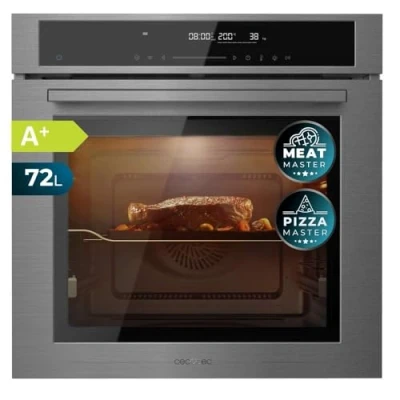 Image de Cecotec Four encastrable 60cm Bolero Hexa SM406000 Edge+ A+. 2900W, 72L, 12 Fonctions, Steak Master, Pizza Steam Assist, EasyClean, Mode Eco et Décongélation, Minuterie électronique