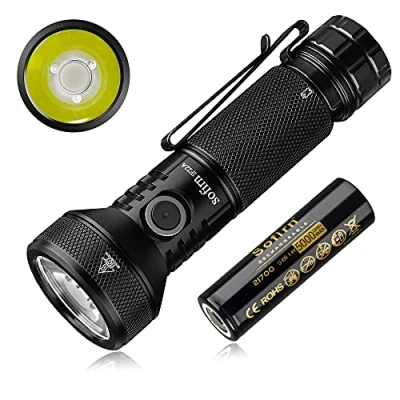 Image de sofirn Lampe de Poche Rechargeable 2100 Lumen Torche Led Ultra Puissante Longue Portée 697 Mètres IF22A TIR Extérieure Poignée Type C Avec Batterie pour Camping Urgence,Randonée