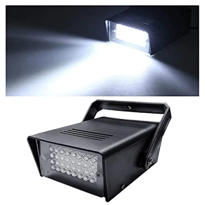 Image de jindaaudio Lumière Stroboscope, 32 LED Stroboscopes Jeux de Lumiere pour Soirée, Mini Blanche Stroboscopique, idéal Les Bars, Mariages, Fêtes