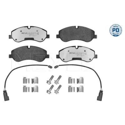 Image de MEYLE 025 256 0217/PD Jeu de plaquettes frein Essieu avant contact signal d&#039;usure inclus avec tôle anti bruit FORD: Transit Custom V362 Van