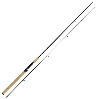 Image de Abu Garcia devil Canne à Pêche Spinning pour la des Carnassiers en Eau Douce au Leurre et Mer, Carbone, Noir, Crème