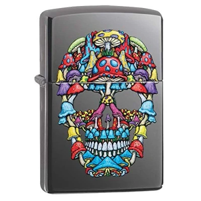 Image de Zippo Briquet Têtes de Mort Glace Noir Taille Unique