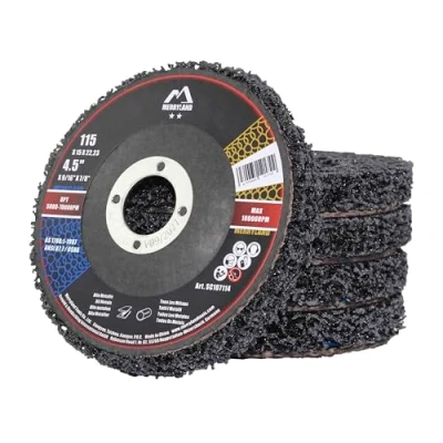 Image de Merryland Disque de Décapage 115 Peinture Rouille Meuleuse d&#039;Angle, 115mm Noir Disques Nettoyage CSD à Décaper 5 Pièces, Métal INOX Acier Fer, Craft Line SC107114 05