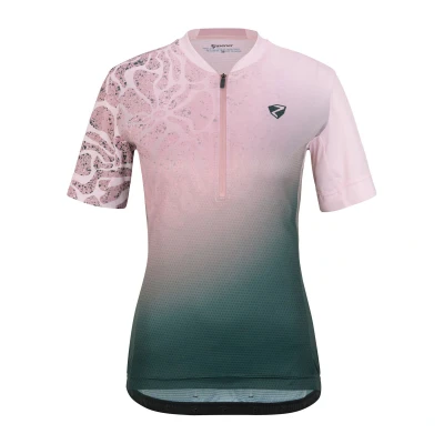 Image de Ziener Nelenia Maillot de Cyclisme pour Femme VTT Vélo Route Respirant, séchage Rapide, élastique, Manches Courtes, Bleu Marine, 40