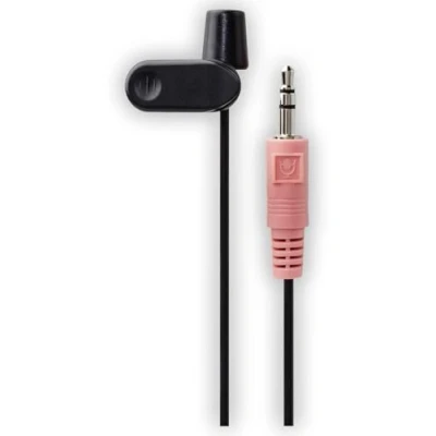 Image de Hama Microphone à clip (microphone clipser compact, longueur de câble 2m, pour ordinateur/smartphone/tablette, prise 3,5 mm) Noir