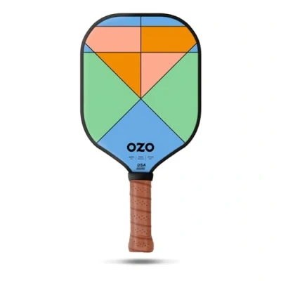 Image de OZO Pickleball Jupiter Inceptra Chroma Raquette Hybride pour Le Niveau Intermédiaire Approuvée par l&#039;USAPA Surface en Fibre de Verre